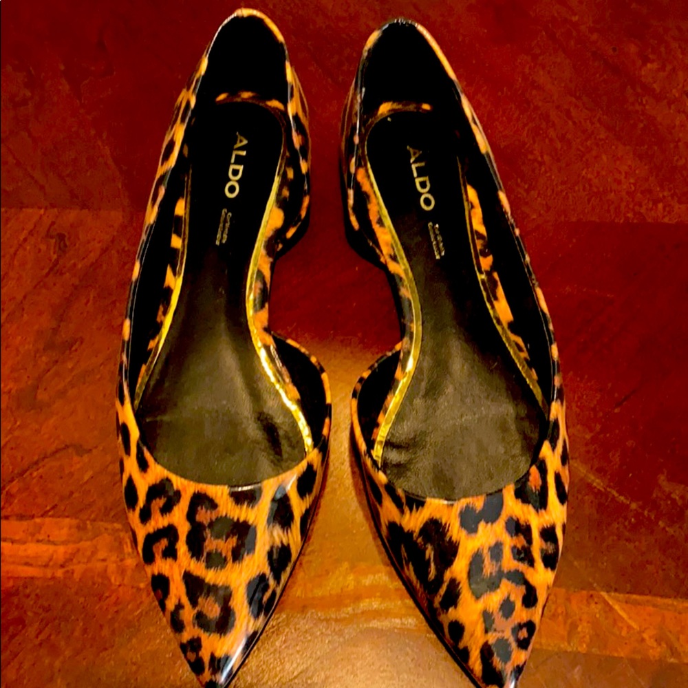 Leopard shoes genuine leather!  Aldo brand